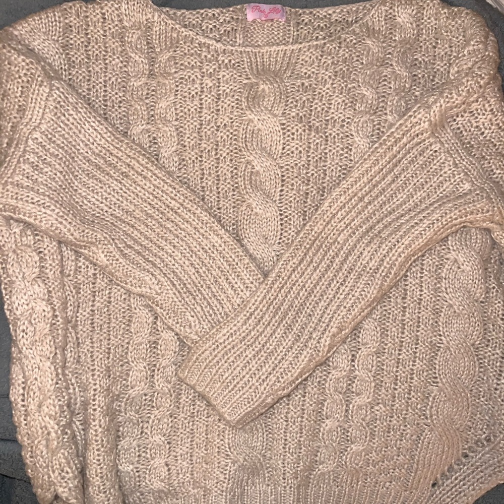 New in bag pink lily oversized sweater